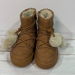 Justice Tan Fur-Lined Boots